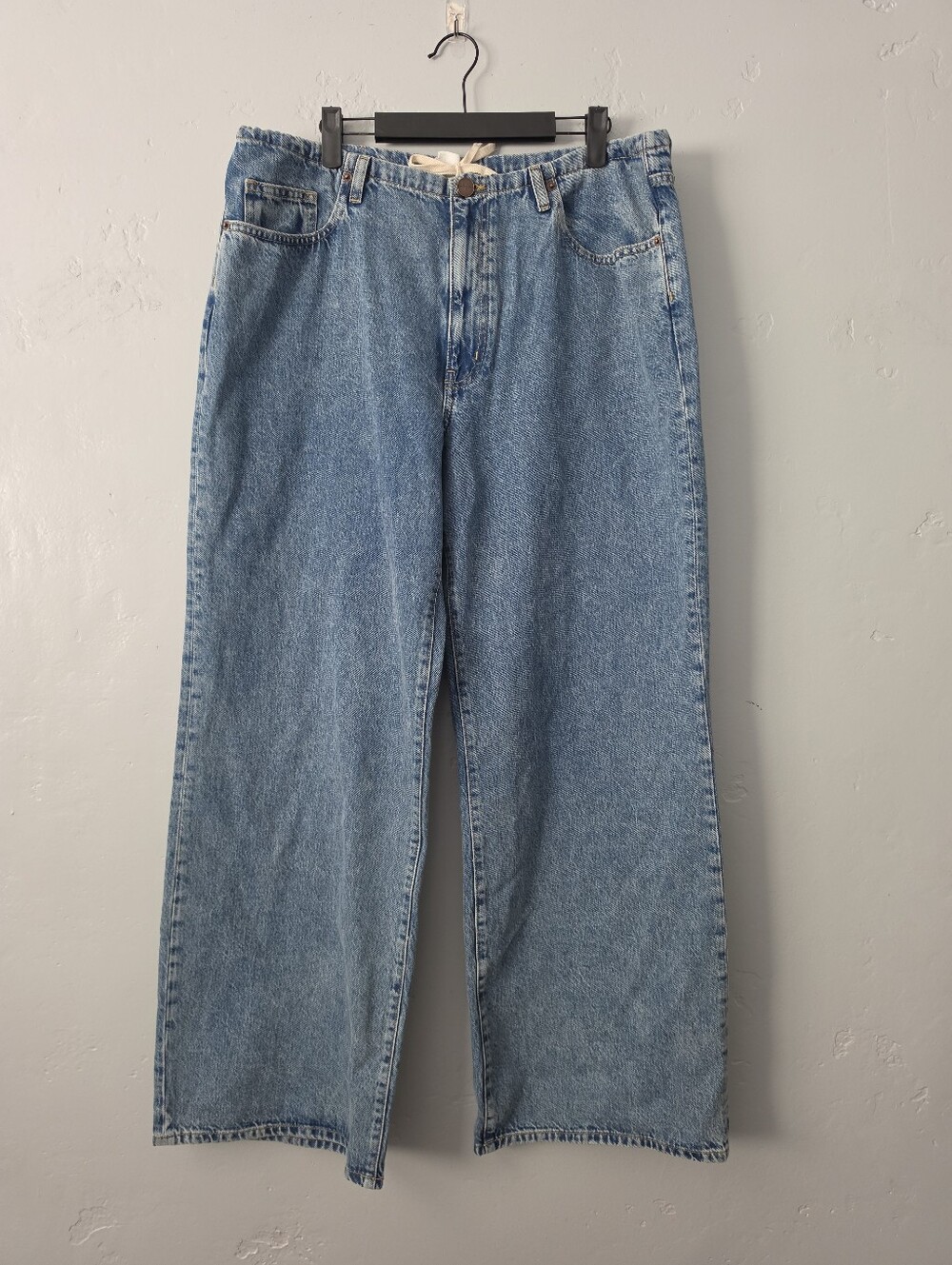 La Ligne Jenny Mid Rise Wide Leg Drawstring Jean Sz 31 - Picture 6 of 13